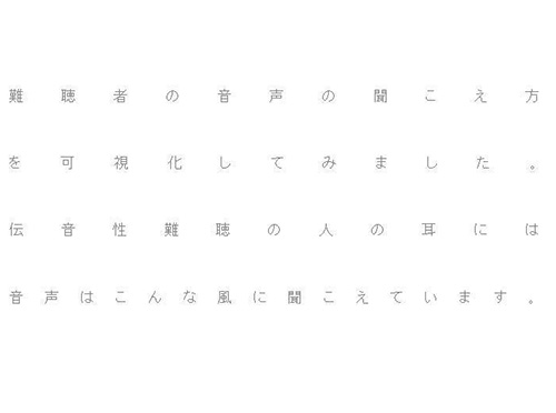 聴覚障害者の聞こえの可視化