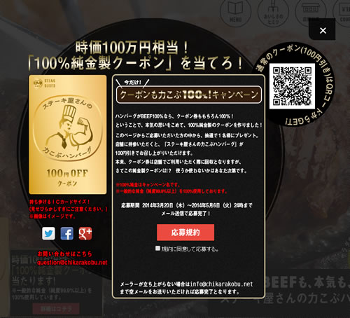サイトには通常の100円引きクーポンも