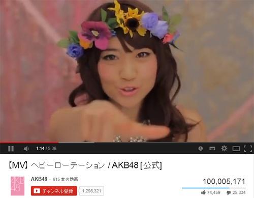 Akb48の ヘビーローテーション Mvが1億再生達成 日本人アーティストの動画で初 ガジェ通 ガジェット通信プレミアムチャンネル ガジェット通信編集部 ニコニコチャンネル バラエティ