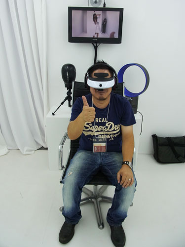【TGS2012】目の前で実像と虚像が入れ替わる不思議体験　ソニーの没入快感研究所の実験に参加してきた