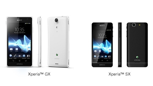 ソニーモバイルが日本市場向け『Xperia』スマートフォン2機種『Xperia GX』と『Xperia SX』を発表