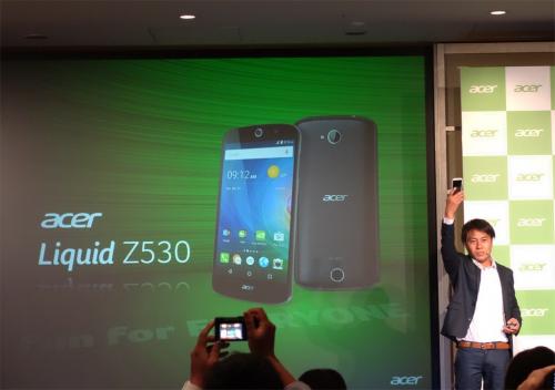 日本エイサーがSIMフリースマートフォン第1弾『Acer Liquid Z530』を発表　PC連携や自撮りに強いカメラが特徴で価格は3万円を切る模様