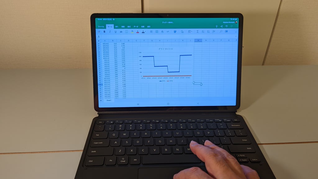 Galaxy Tab S8+ 128GB 12.4インチ  公式キーボード付き Amazon.co.jp: Galaxy Tab S8+ Book Cover Keyboard｜ブラック