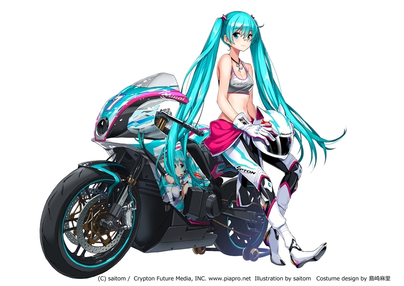 なんて健康的なセクシーさ バイクレース マン島ttレース 使用のレーシングミクさんのイラストが公開 ガジェット通信 Getnews