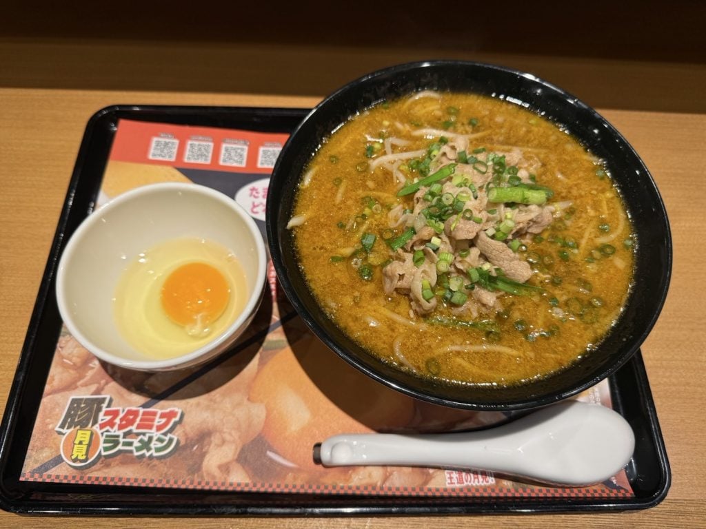 らあめん花月嵐　９月３日より登場の「豚スタミナ月見ラーメン」を食べてみた