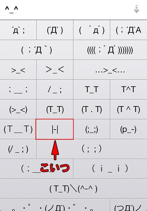 Ios 6の顔文字ボタンを押すと謎の文字が どう見ても顔じゃなく謎過ぎ