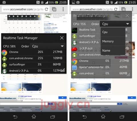 使用中アプリのcpu使用率とメモリ使用量をリアルタイムに確認できるスモールアプリ対応タスクマネジャー Real Time Task Manager がリリース ガジェット通信 Getnews