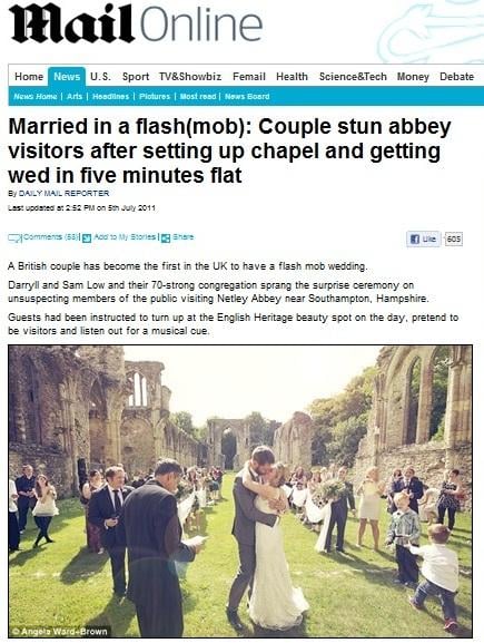 新しい結婚のカタチ 英で フラッシュモブ結婚式 を挙げたカップル ガジェット通信 Getnews