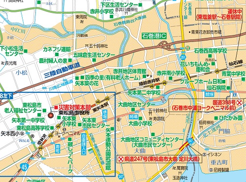 津波の範囲や避難所も掲載 『東日本大震災 復興支援地図』を昭文社と 