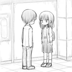 無表情で黙っている男女に 謎 という声も 駅の改札で微妙な雰囲気で向き合うカップルのイラストに めっちゃいる と賛同集まる ガジェット通信 Getnews