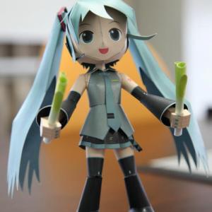 ネギマガ 初音ミクのペーパークラフトを1か月もかけて完成 可愛さが紙がかってる ガジェット通信 Getnews