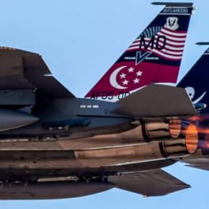 シンガポール空軍f 15 アメリカの レッドフラッグ 演習に参加 ガジェット通信 Getnews