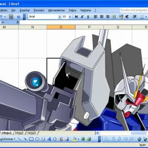エクセル のオートシェイプでハイクオリティなガンダムを描いてしまう動画 ガジェット通信 Getnews